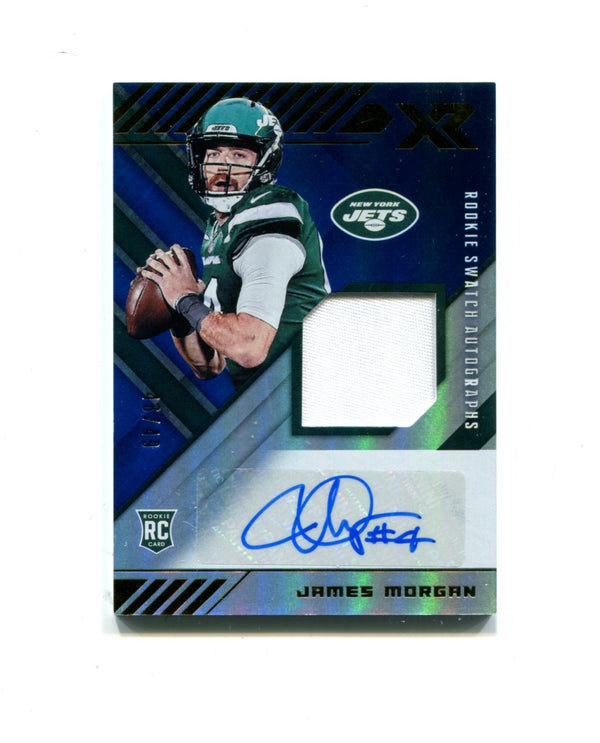 James Morgan 2020 Panini Rookie Swatch Autographs XR #RSA-JM 46/49 Card