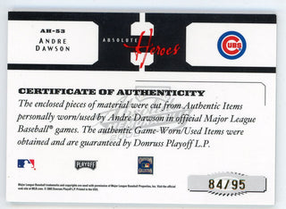 Andre Dawson 2005 Playoff Absolute Heroes Patch/Bat Relic #AH-53