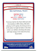 Francisco Lindor Topps USA Baseball 2010