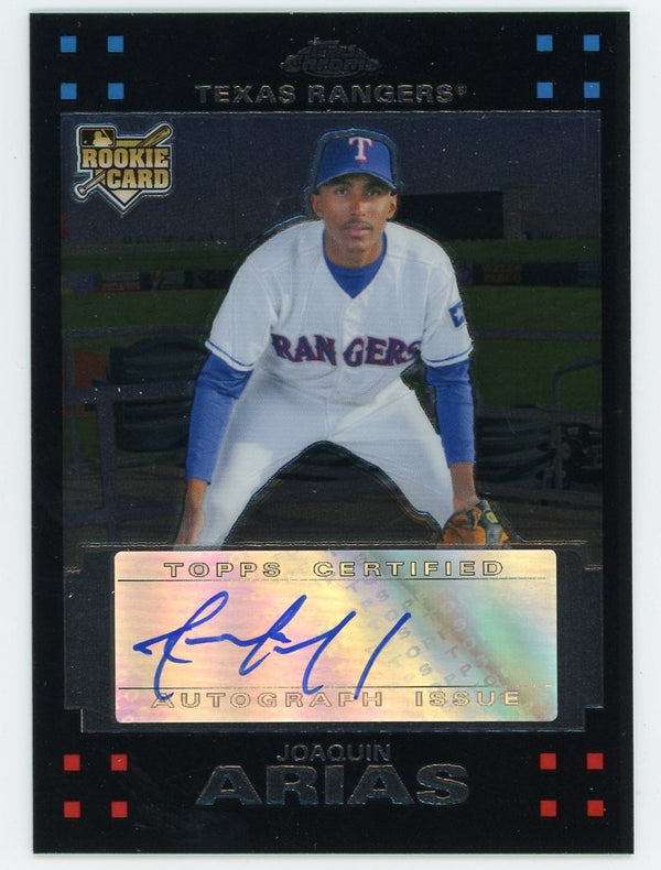 Joaquin Arias 2007 Topps Chrome Autograph Issue #346 Card