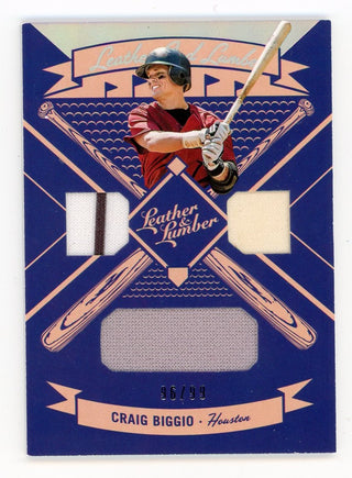 Craig Biggio 2019 Panini Leather and Lumber #LLT-CB Card 96/99