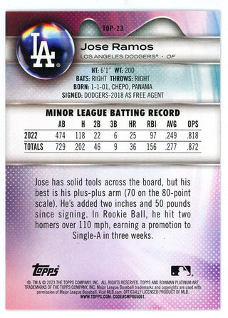 Jose Ramos 2023 Topps Platinum #TOP-23