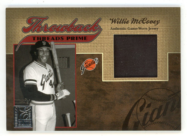 Willie McCovey 2005 Donruss Throwback Threads Prime Patch Relic #TT-40