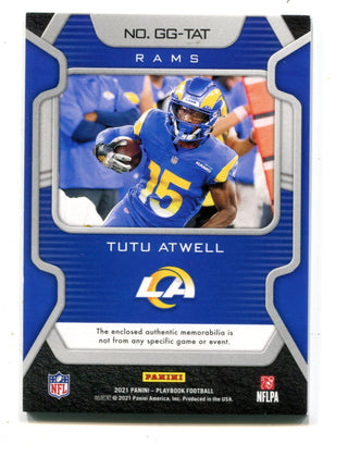 Tutu Atwell 2021 Panini Playbook Gridiron Gear Jersey Card #GGTAT