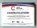 Jason Heyward 2022 Topps Series Two Commemorative Bat Card #BHJH