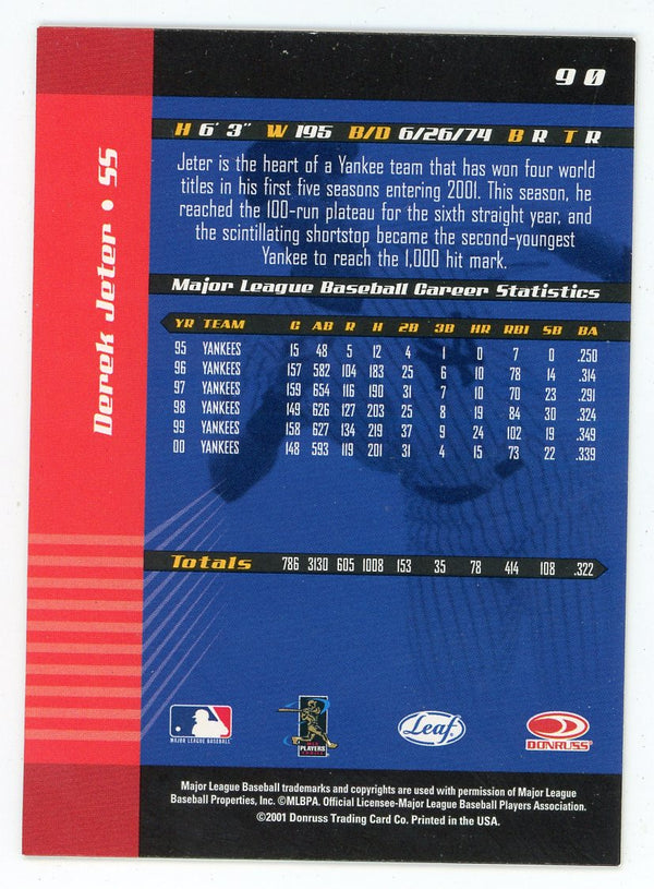 Derek Jeter 2001 Donruss Leaf Limited #90