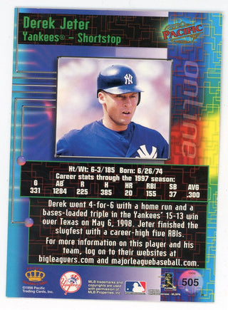 Derek Jeter 1998 Pacific Online #505