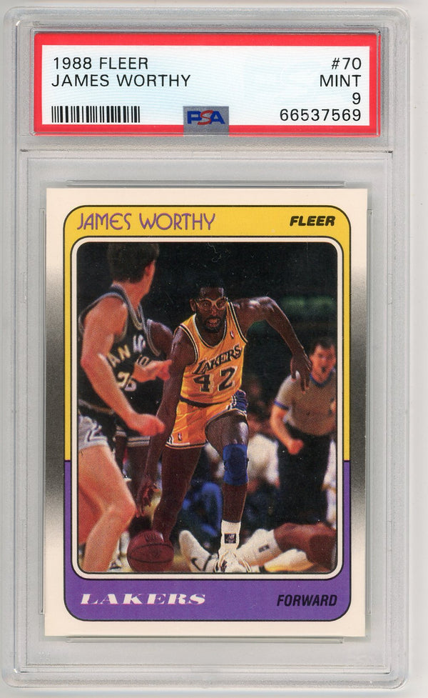 James Worthy 1988 Fleer #70 PSA MT 9