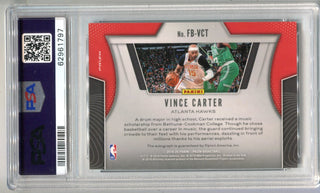 Vince Carter 2019 Panini Pizm Fast Break #VCT PSA 9 Auto Auto 10