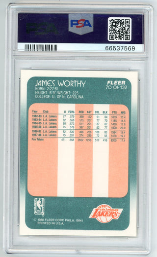 James Worthy 1988 Fleer #70 PSA MT 9