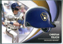 Christian Yelich 2022 Topps Series Two Commemorative Batting Helmet Card