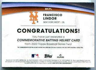 Francisco Lindor 2022 Topps Series Two Commemorative Bat Card #BHFL