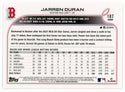 Jarren Duran 2022 Topps Chrome #187 Card