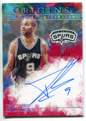 Tony Parker 2021-22 Panini Origins Legendary Autographs Tie Dye Card /25