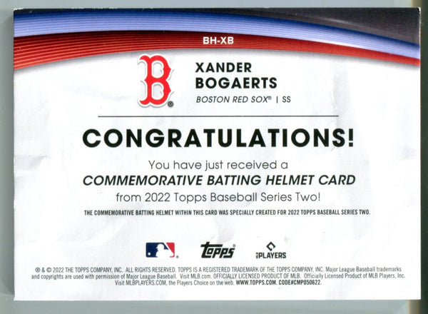 Xander Bogaerts 2022 Topps Series Two Commemorative Batting Helmet Card #BHXB