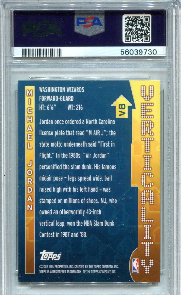 Michael Jordan 2002 Topps Verticality #V8 PSA 9 Card