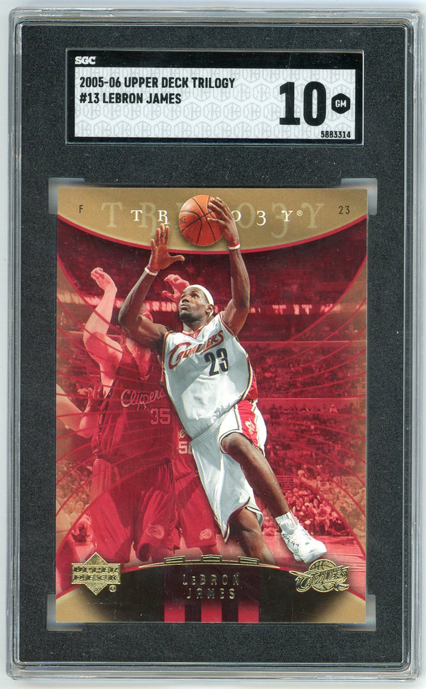 Lebron James 2005-06 Upper Deck Trilogy #13 SGC GM 10