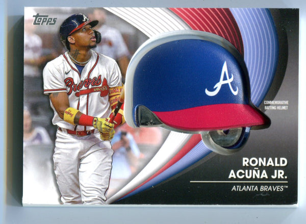 Ronald Acuna Jr 2022 Topps Series Two Commemorative Batting Helmet Card #BHRA