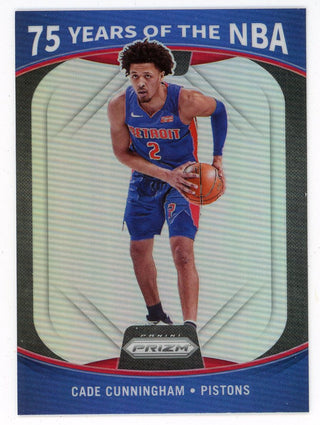 Cade Cunningham 2021-22 Panini Prizm 75 Years of the NBA #21