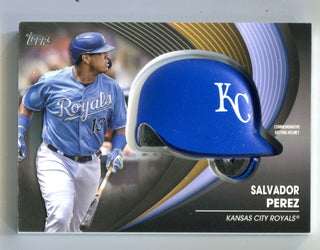 Salvador Perez 2022 Topps Series Two Commemorative Batting Helmet Card #BHSP