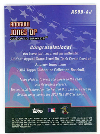 Andruw Jones 2005 Topps All-Star Appeal Patch Relic #ASOD-AJ