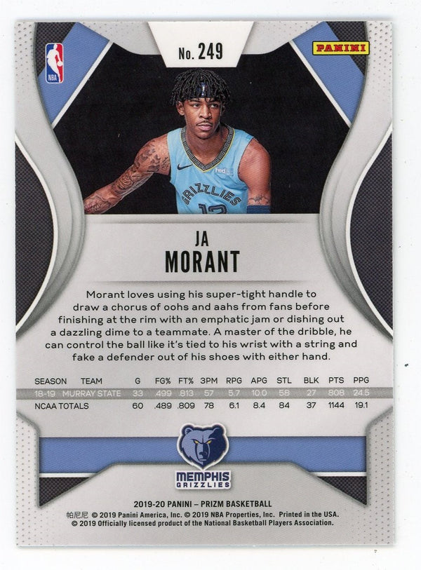 Ja Morant 2019 Panini Silver Prizm #249 Card