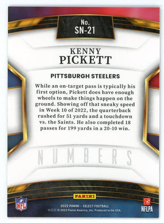 Kenny Pickett 2022 Panini Select Numbers #SN-21