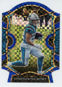 Christian McCaffrey 2020 Panini Select Die-Cut Blue Card #7