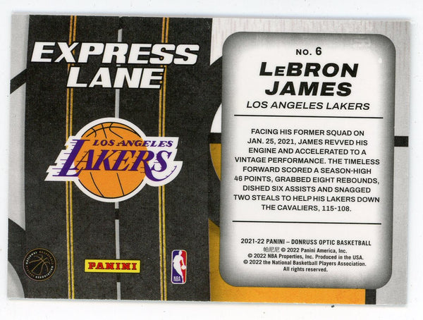 LeBron James 2020-21 Panini Donruss Optic Express Lane #6