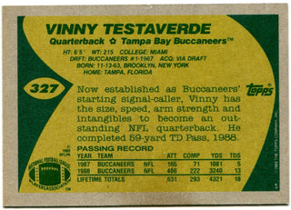 Vinny Testaverde Autographed 1989 Topps Card