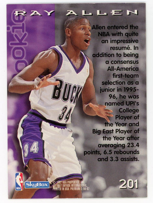 Ray Allen 1997 Skybox Premium #201 Card