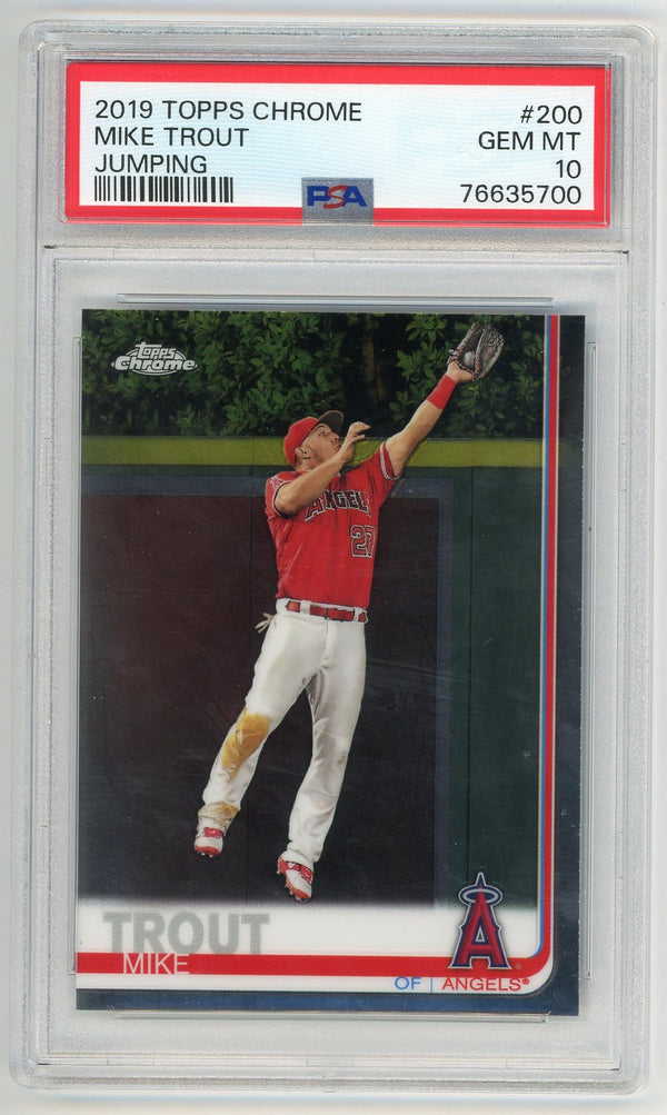 Mike Trout 2019 Topps Chrome #200 PSA MT 10