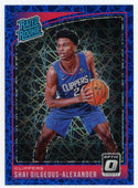 Shai Gilgeous-Alexander 2019 Panini Blue Donruss Optic Rookie #162 Card