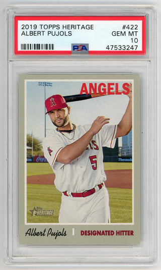 Albert Pujols 2019 Topps Heritage #422 PSA MT 10