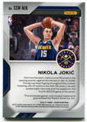 Nikola Jokic 2021 Panini Prizm #SSWNJK Sensational Jersey Card