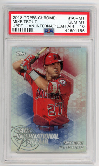 Mike Trout 2018 Topps Chrome An International Affair #IA-MT MT 10