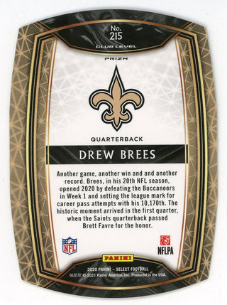 Drew Brees 2020 Panini Select Purple #215