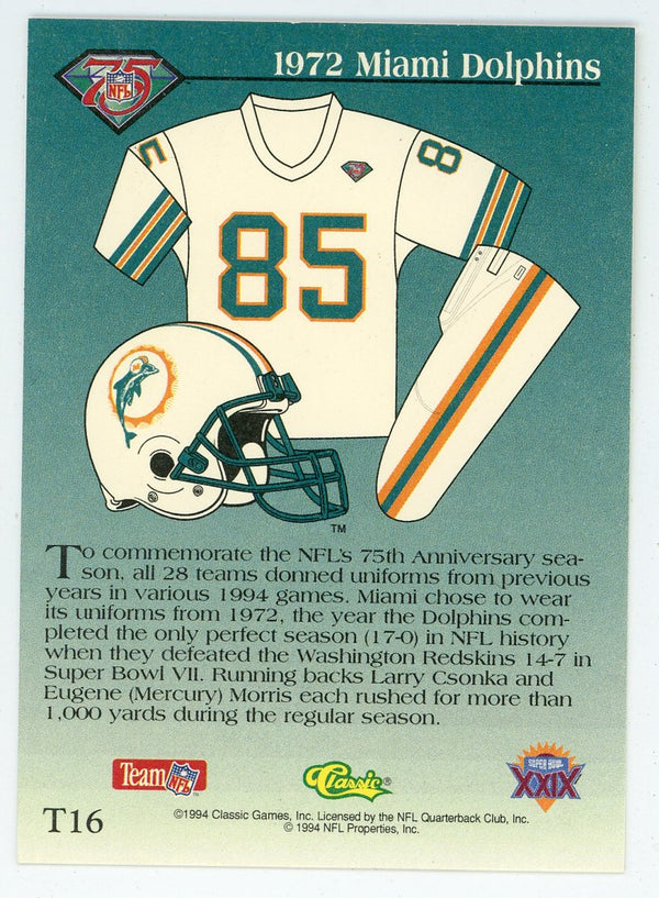 Dan Marino 1994 Classic Throwbacks #T16