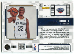 E.J. Liddell 2022-23 Panini Contenders Optic Autographed Rookie Ticket Variation #121