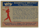 Ted Williams 1959 Fleer Baseball Card #76 Ted's Remarkable "On Base" Record