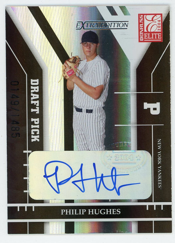 Philip Hughes Autographed 2004 Donruss Elite Draft Picks #303