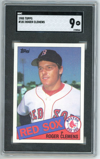 Roger Clemens 1985 Topps #181 SGC Grade Mint 9 Card