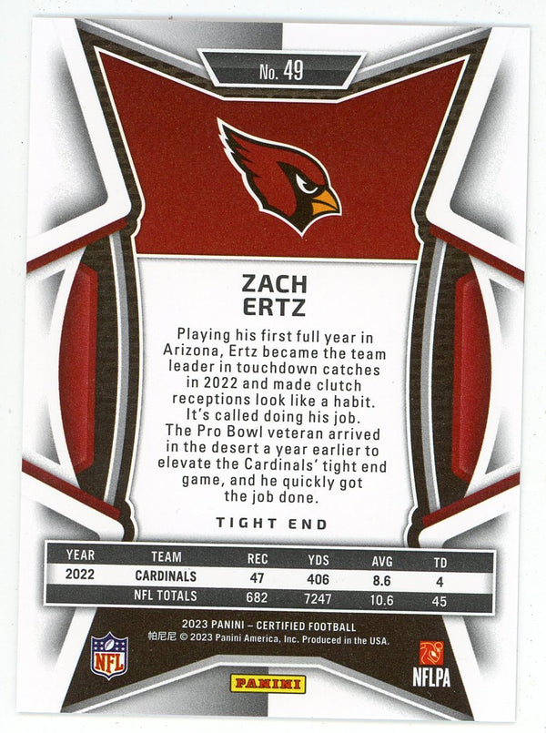 Zach Ertz 2023 Panini Certified #49