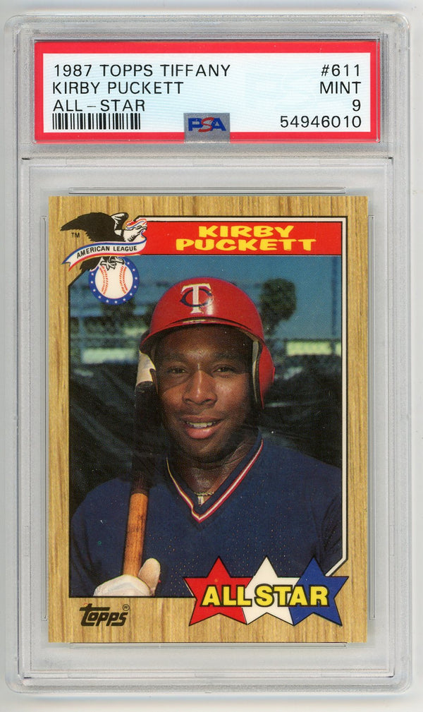 Kirby Puckett 1987 Topps Tiffany All-star #611 PSA MT 9