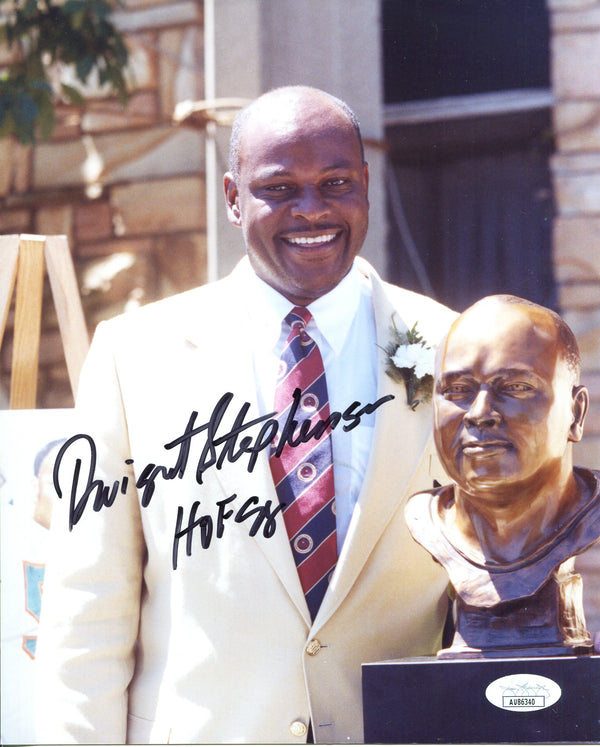 Dwight Stephenson HOF 98 Autographed Miami Dolphins 8x10 Photo (JSA)