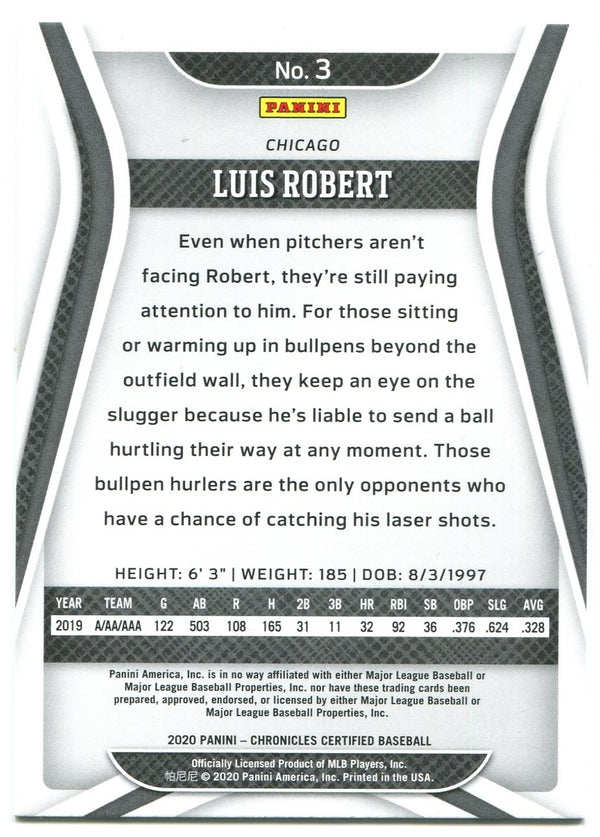 Luis Robert Panini Certified 2020 Rookie