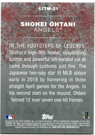 Shohei Ohtani Topps Legends in the Making Rookie Card 2018