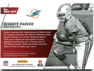 DeVante Parker Panini Donruss Elite Rookie Patch Auto 2015