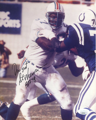 Dwight Stephenson HOF 98 Autographed Miami Dolphins 8x10 Photo (JSA)