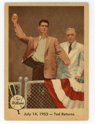 Ted Williams 1959 Fleer Baseball Card #48 July 14, 1953- Ted Returns